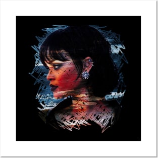 Rihanna scratch portrait design Posters and Art